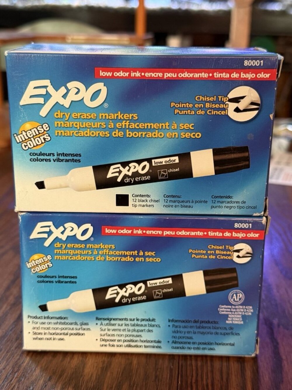 2 Expo Low Odour Dry-Erase Markers Chisel Tip Black‎ 12 Pack-Missing 1 Marker